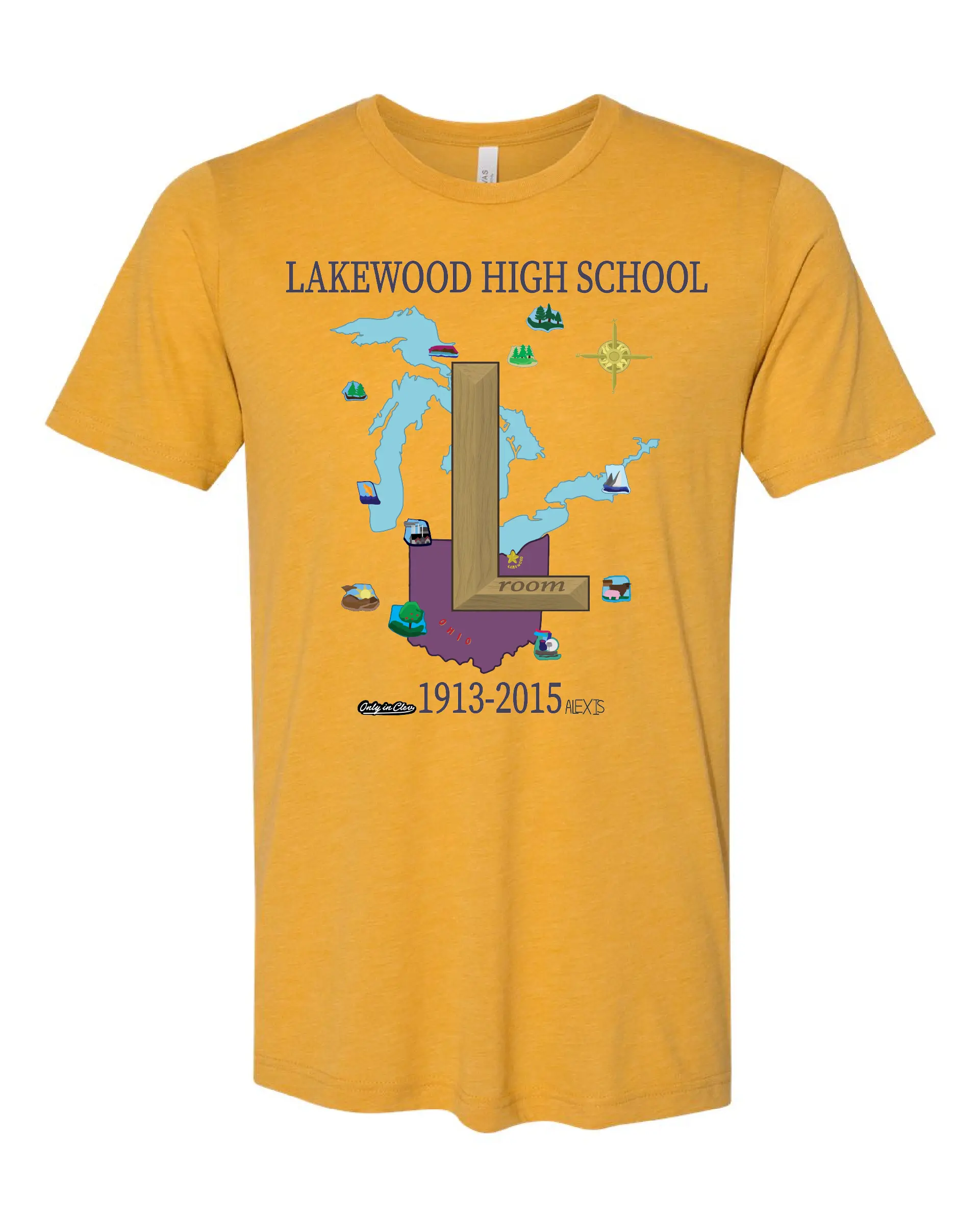 Lakewood High "L Room" Design on Grey - Only in Clev 