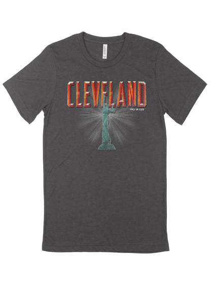 Cleveland Fountain of Eternal Youth T-Shirt on Black - Only in Clev