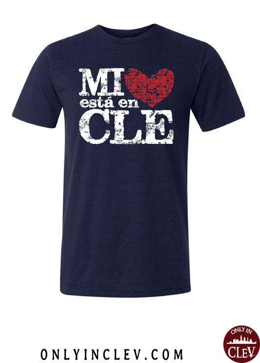 "Mi Esta en Cle" on Navy - Only in Clev