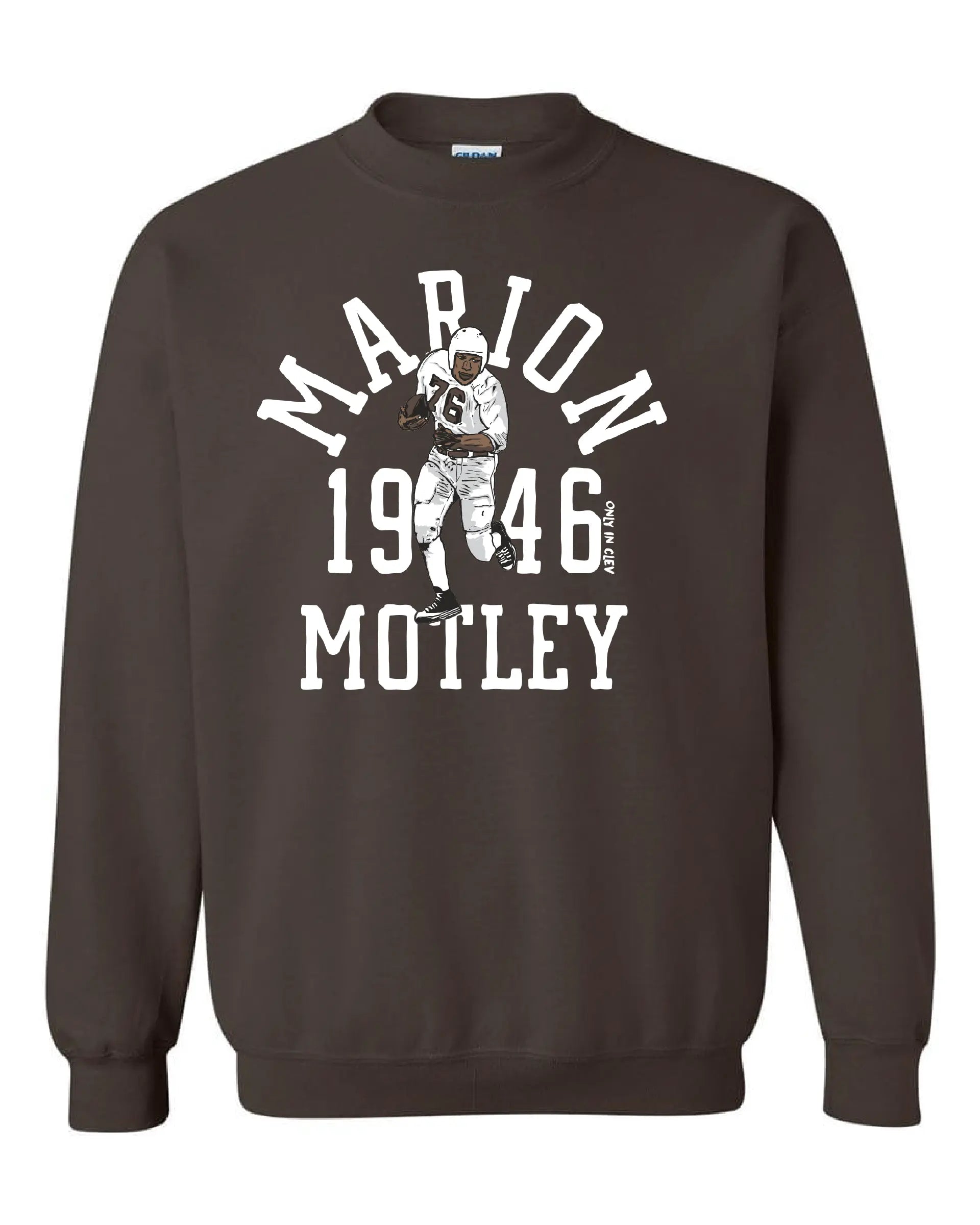"Marion Motley Throwback" Design on Brown - Only in Clev 