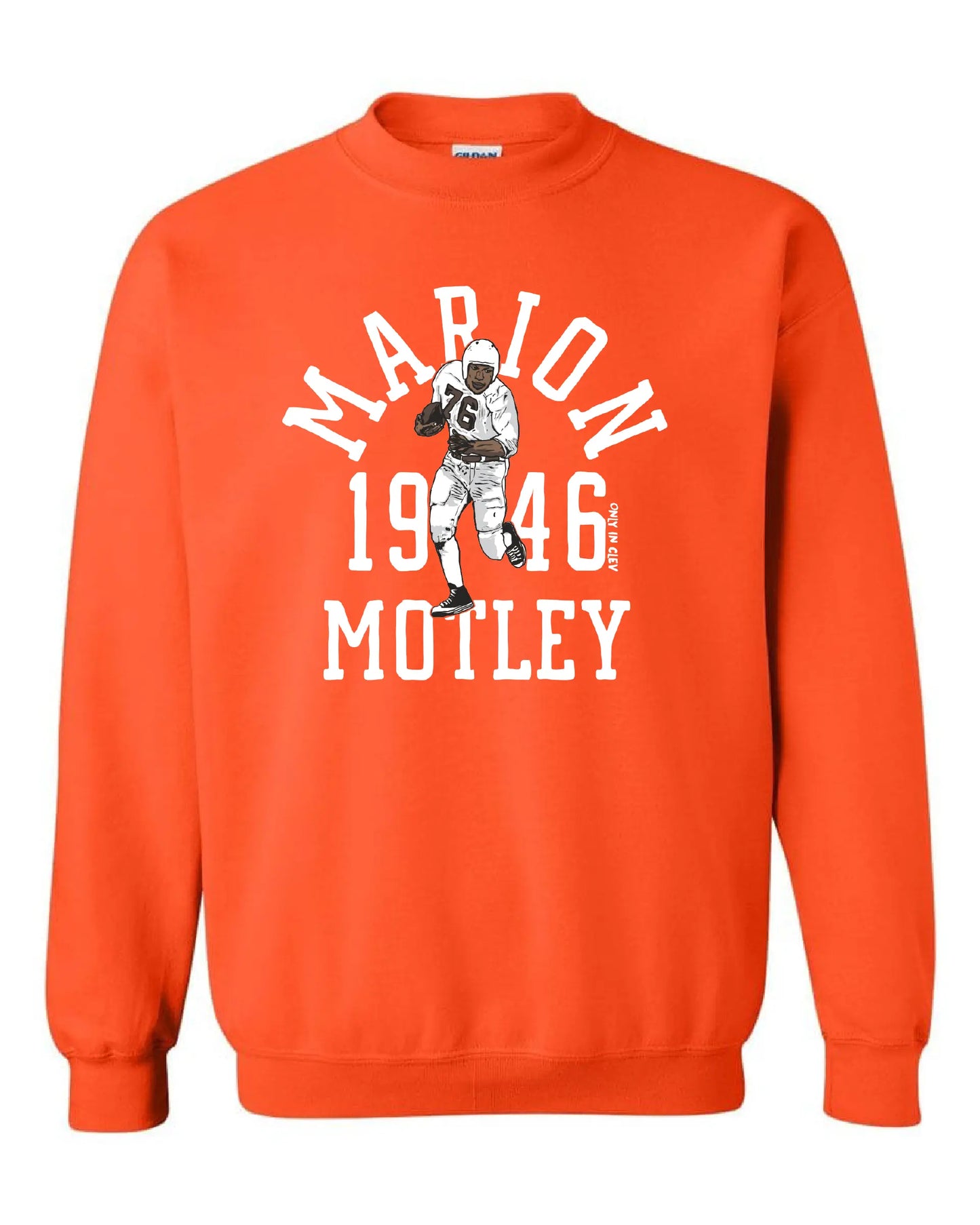 "Marion Motley Throwback" Design on Orange - Only in Clev 4XL-Unisex-crew-sweatshirt