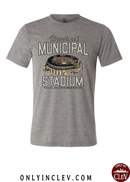 "Cleveland Muni Stadium" on Gray - Only in Clev