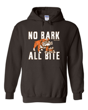 "No Bark All Bite" T Shirt on Brown - Only in Clev
