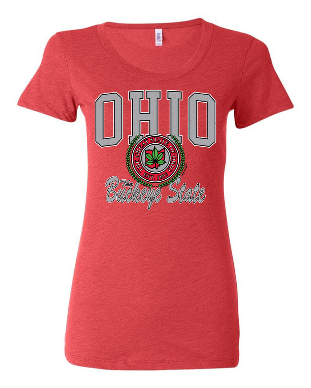 "Ohio Buckeye State" Design on Red - Only in Clev