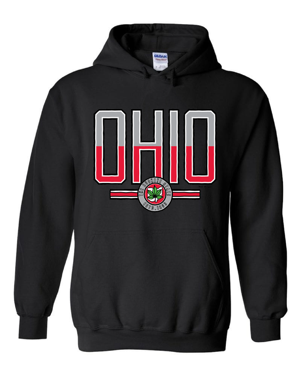 "Scarlet & Gray Ohio" Design on Black - Only in Clev