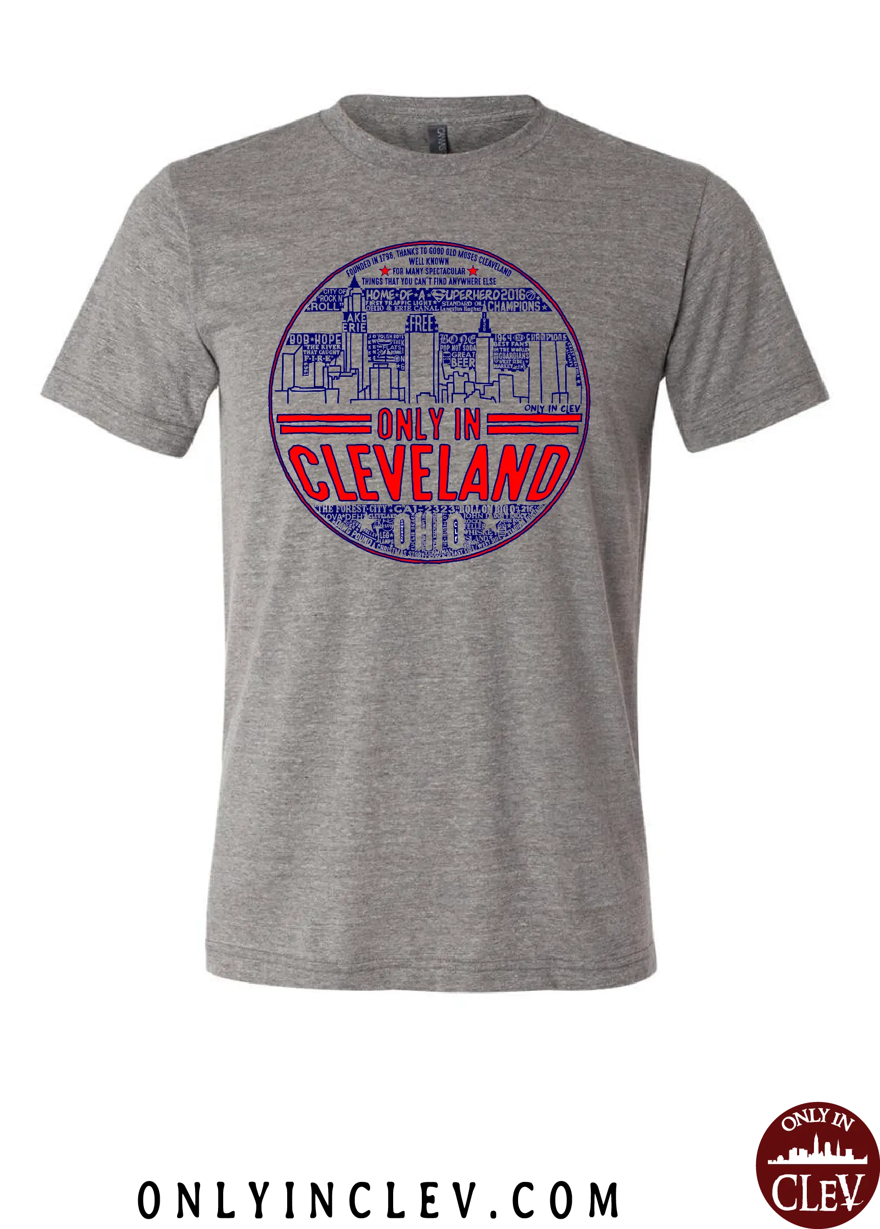 "Only in Cleveland" Design on Gray - Only in Clev