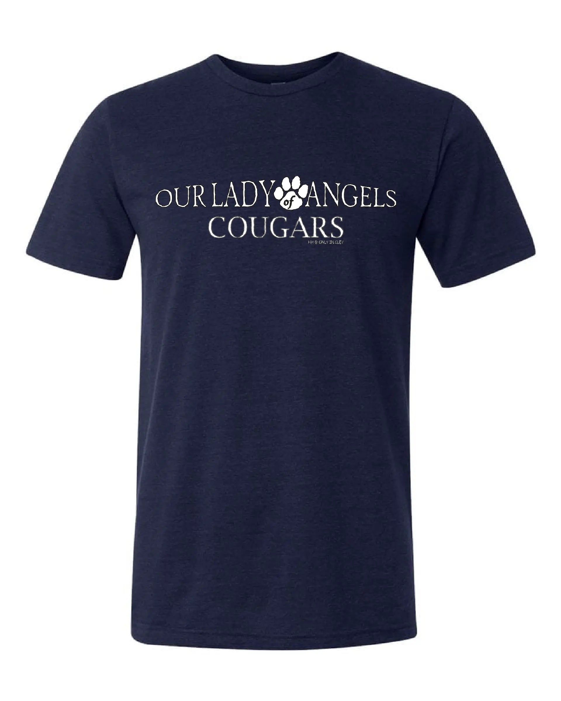 "Our Lady of Angels Cougars" Design on Gray - Only in Clev