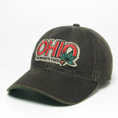 Ohio Buckeye State on Washed Black Hat - Only in Clev