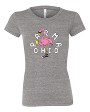 "Parma Flamingo" Design on Gray - Only in Clev