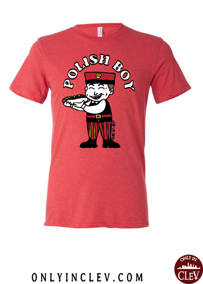 Polish Boy on Red T-Shirt - Only in Clev
