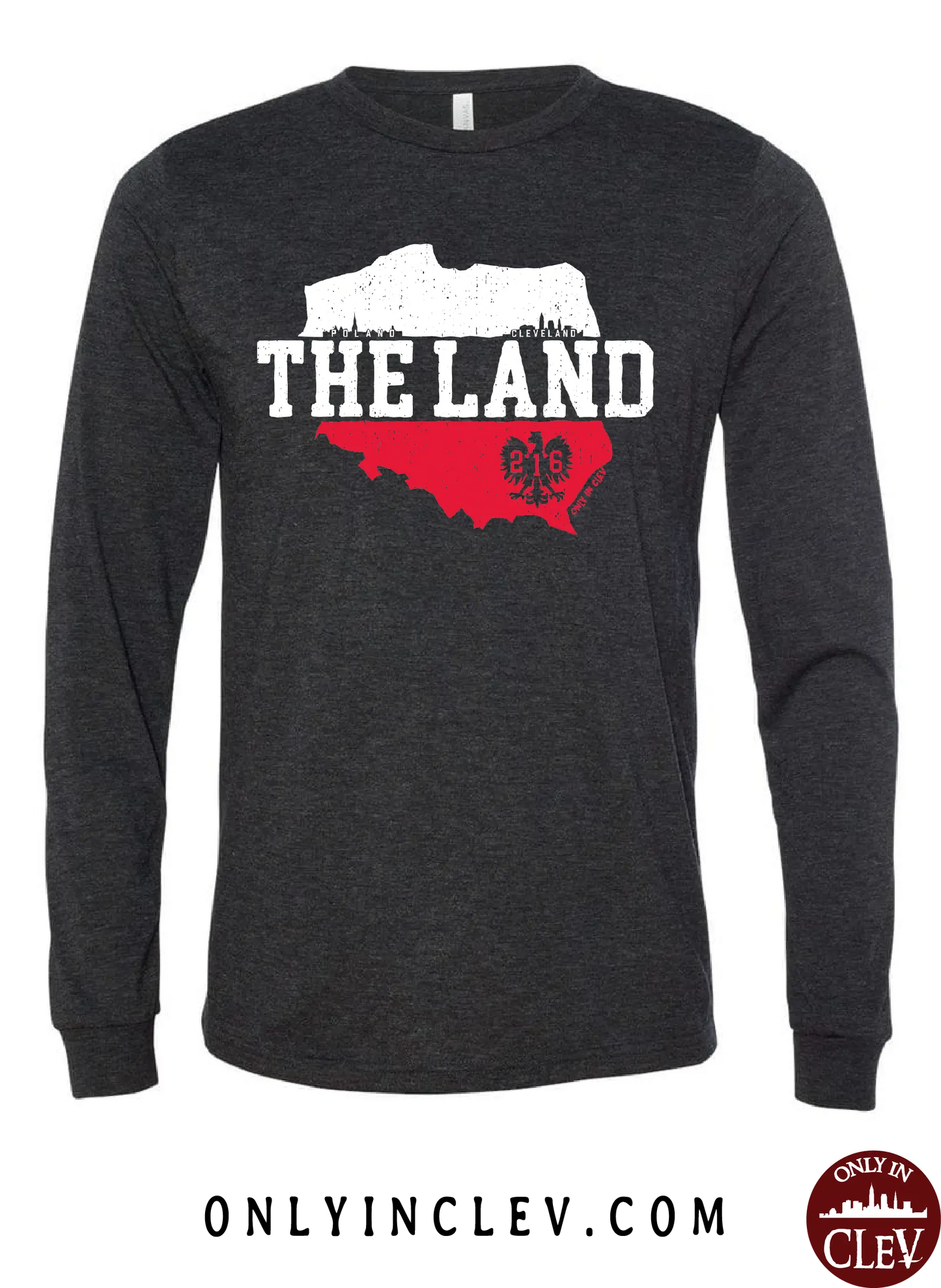 "The Land-Poland- Cleveland" Design on Black - Only in Clev