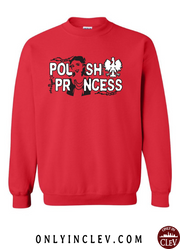 "Polish Princess" Design on Red - Only in Clev