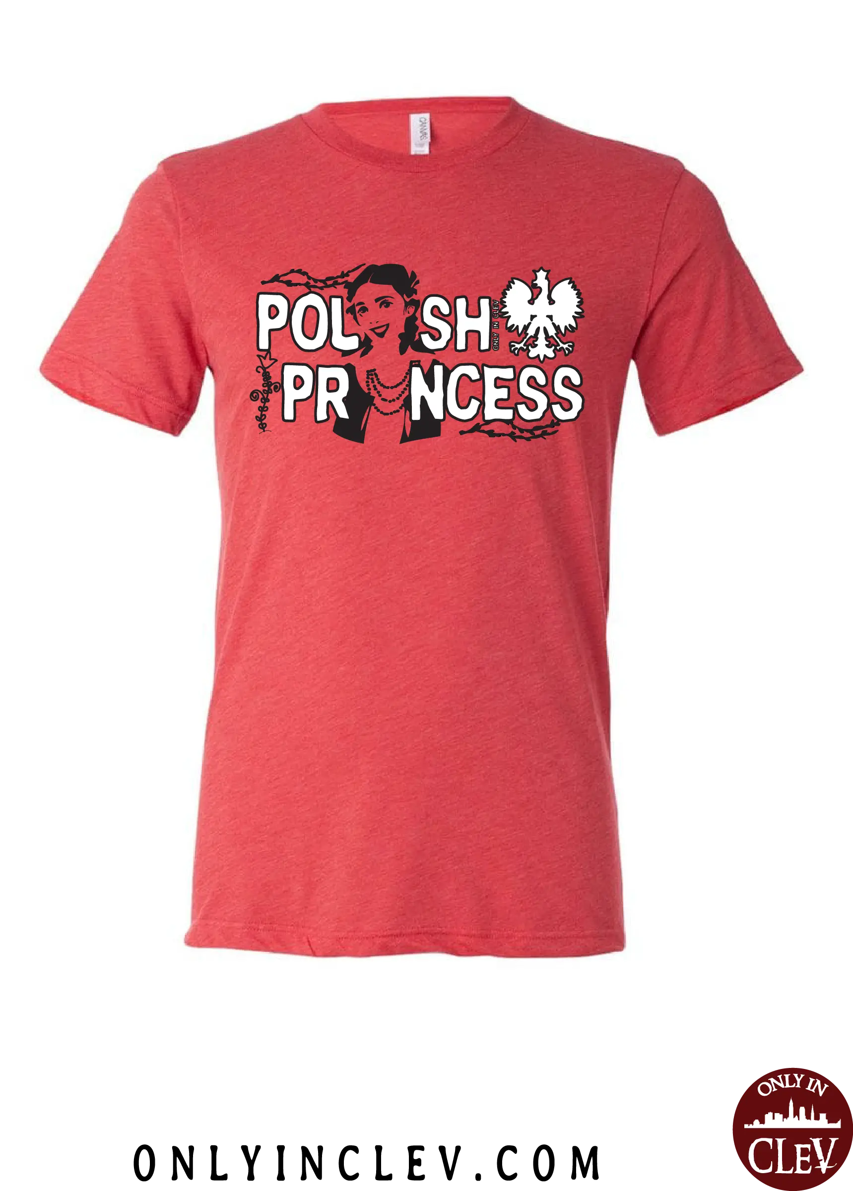 "Polish Princess" Design on Red - Only in Clev