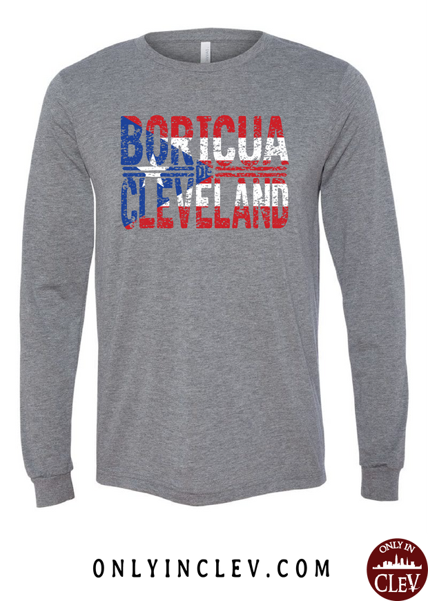Cleveland Boricua-Nationality Tee Long Sleeve T-Shirt - Only in Clev