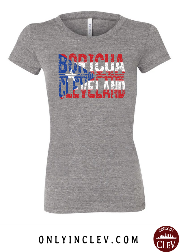 Cleveland Boricua-Nationality Tee Womens T-Shirt - Only in Clev