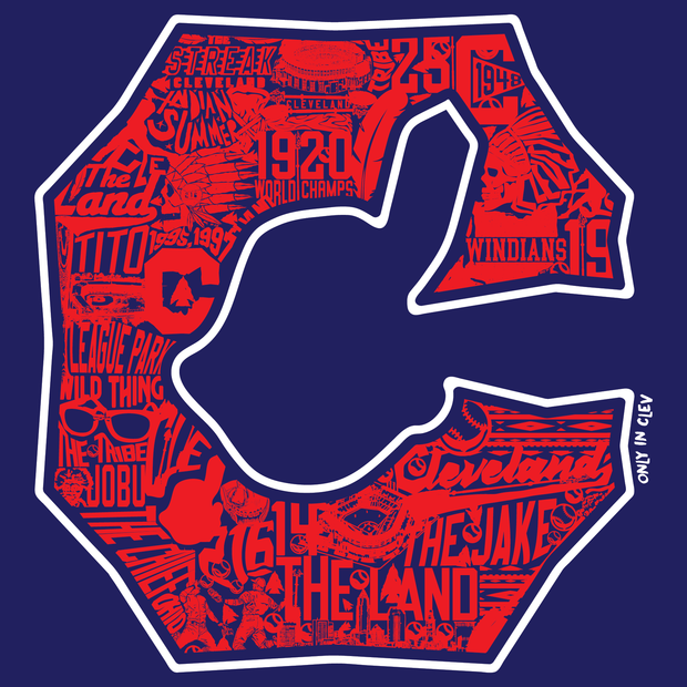 "Cleveland Block C" Baseball Design on Navy - Only in Clev