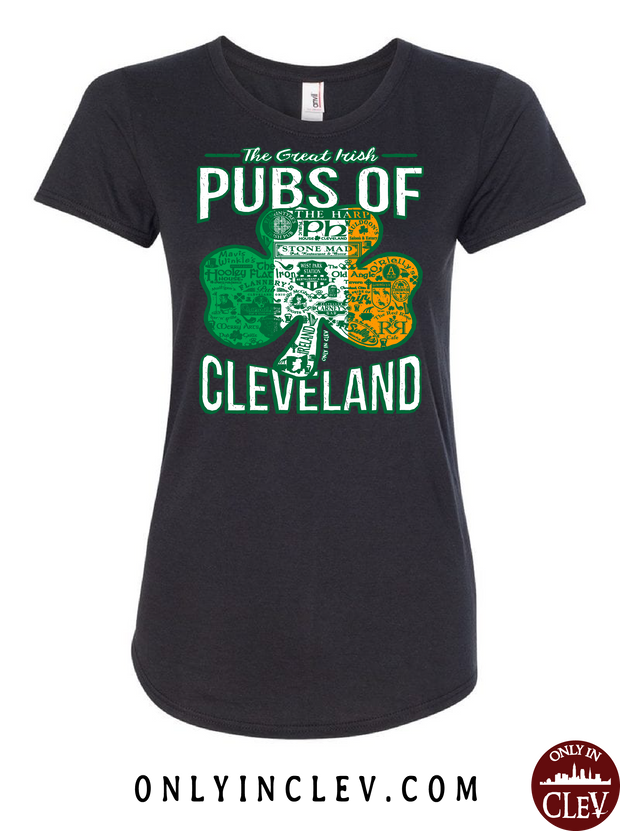 Cleveland Irish Pubs Womens T-Shirt - Only in Clev