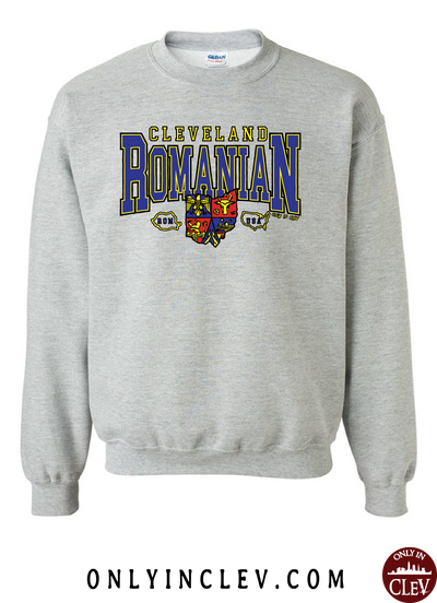 Cleveland Romania-Nationality Tee Crewneck Sweatshirt - Only in Clev