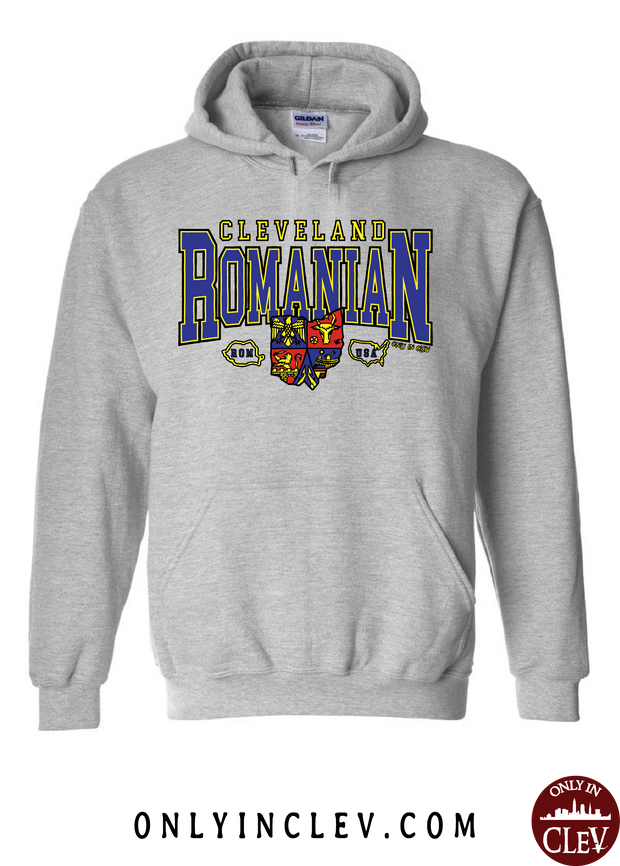 "Cleveland Romanian" Design on Gray - Only in Clev