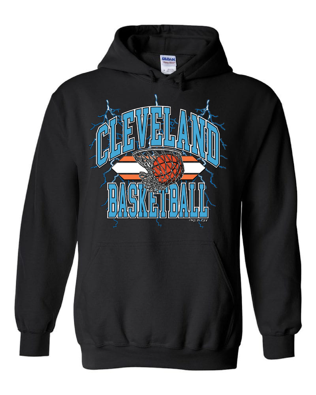 "Cleveland Basketball Vintage 90's" Royal design on Black