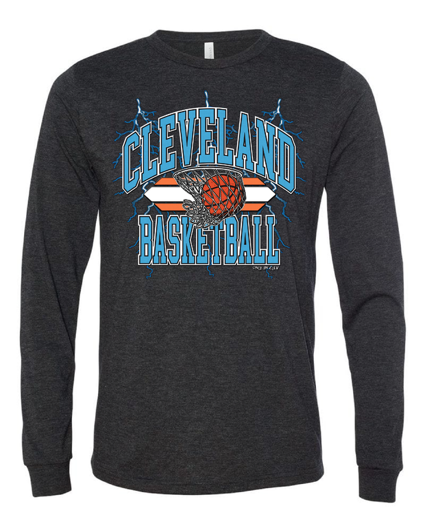 "Cleveland Basketball Vintage 90's" Royal design on Black