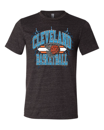 "Cleveland Basketball Vintage 90's" Royal design on Black