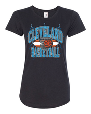 "Cleveland Basketball Vintage 90's" Royal design on Black