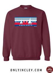"Rocky River" T Shirt on Maroon - Only in Clev