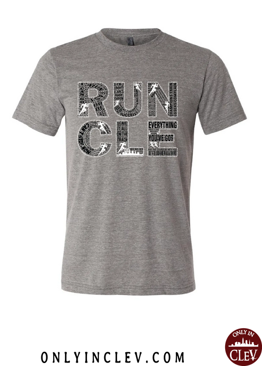 "RUN CLE" Men's on Gray - Only in Clev