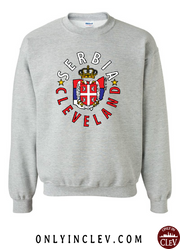 "Cleveland Serbian" Design on Gray - Only in Clev