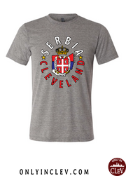 "Cleveland Serbian" Design on Gray - Only in Clev