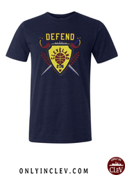 "Defend Cleveland"  Design on Navy - Only in Clev