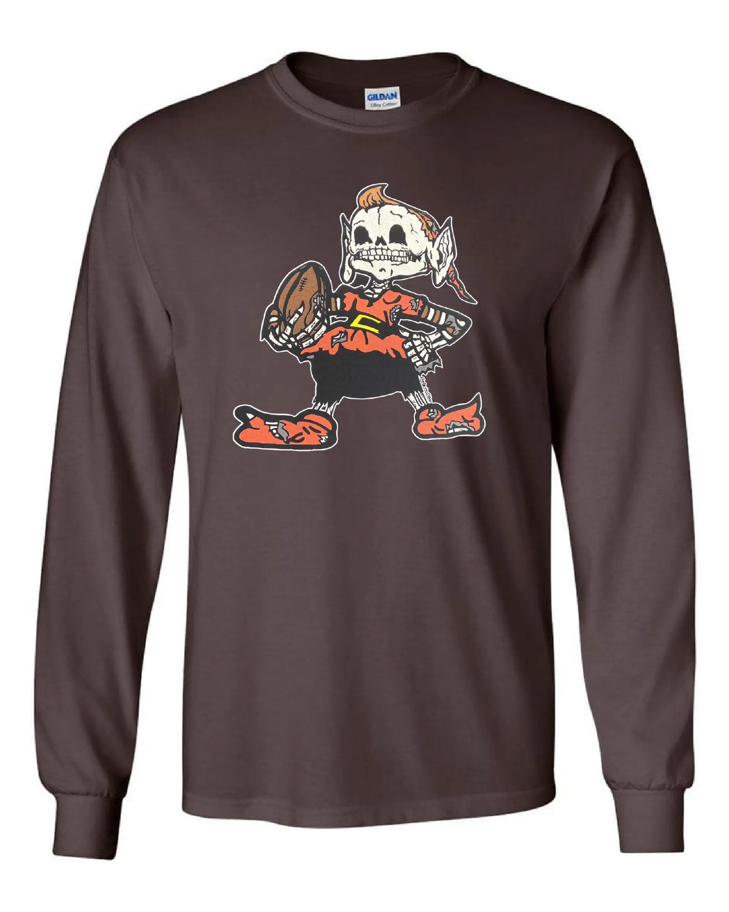 "Cleveland Skeleton Elf" on Brown - Only in Clev 
