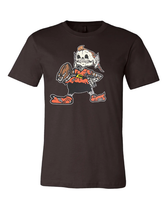 "Cleveland Skeleton Elf" on Brown - Only in Clev 