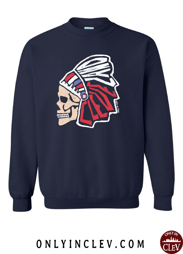 "Cleveland Skull Design" on Navy - Only in Clev