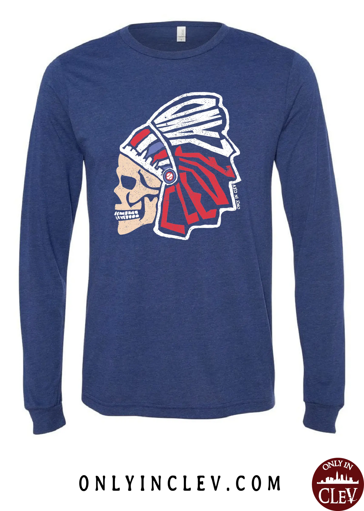 "Cleveland Skull Design" on Navy - Only in Clev