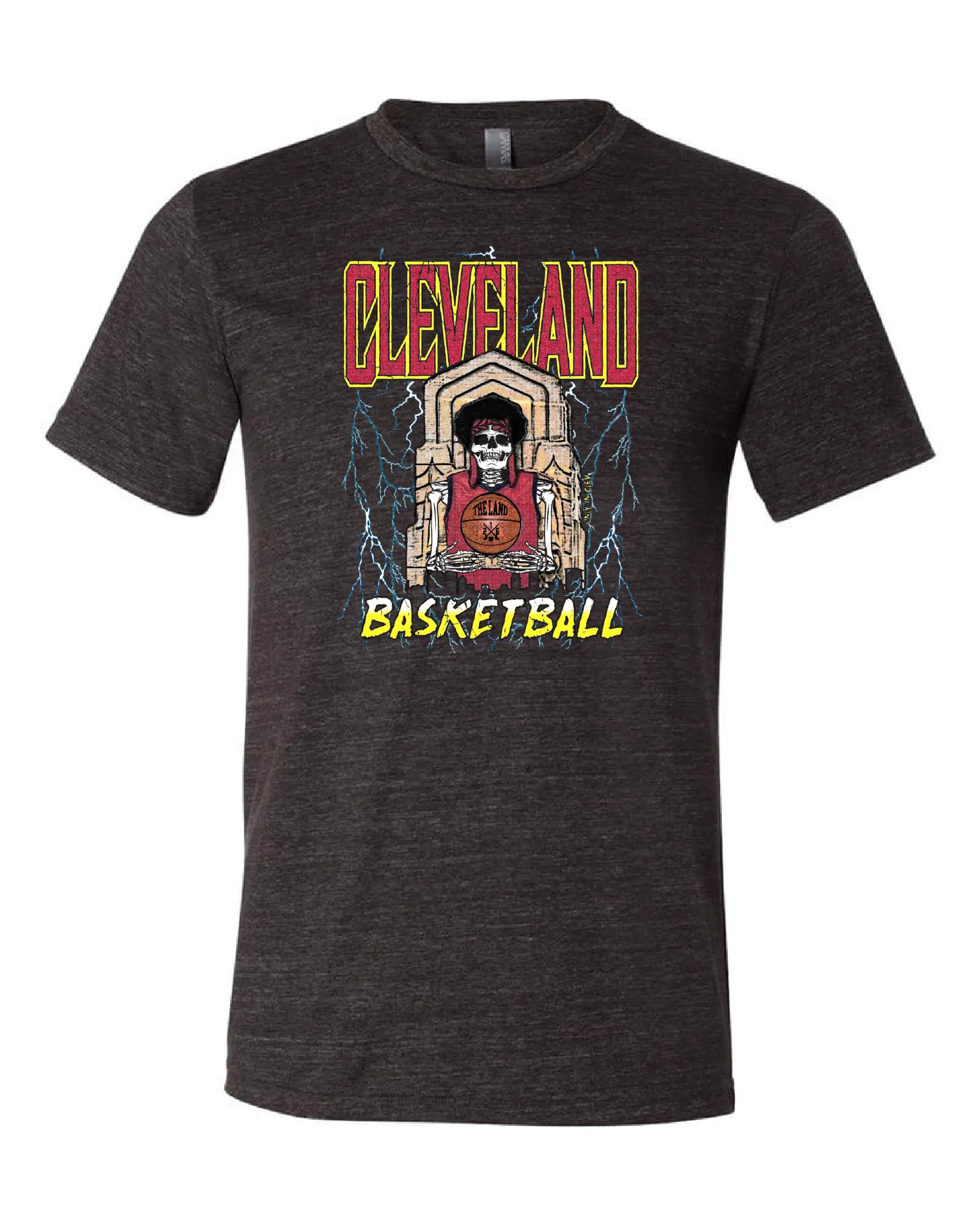 "Cleveland Basketball Skull" Design on Black - Only in Clev 