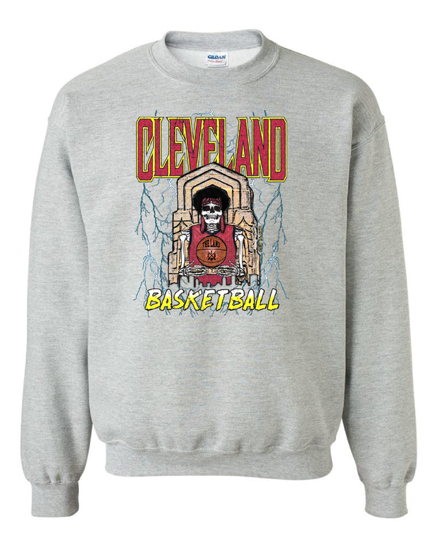 "Cleveland Basketball Skull" Design on Gray