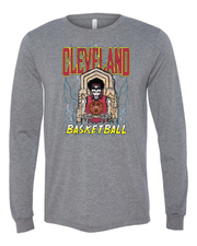 "Cleveland Basketball Skull" Design on Gray