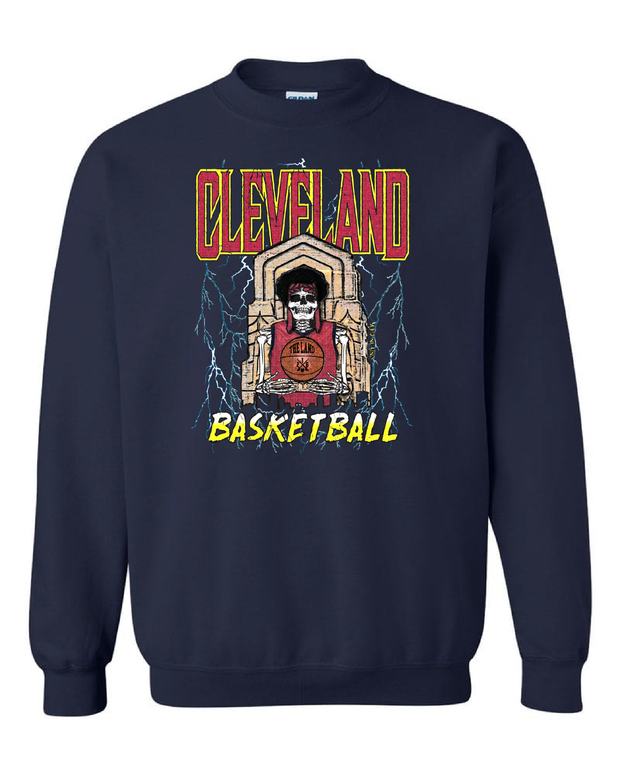 "Cleveland Basketball Skull" Design on Navy