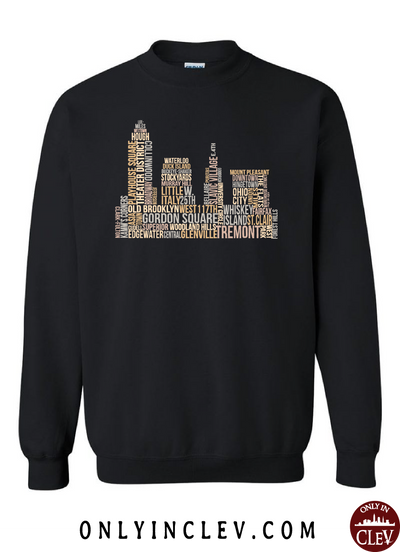 Cleveland Skyline Neighborhood  Crewneck Sweatshirt - Only in Clev