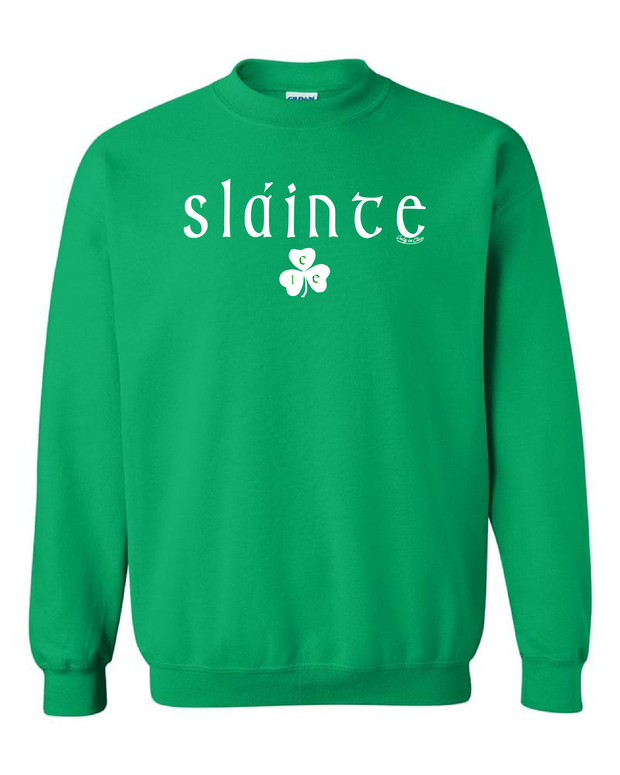 "Slainte Shamrock"" Irish Design on Irish Green