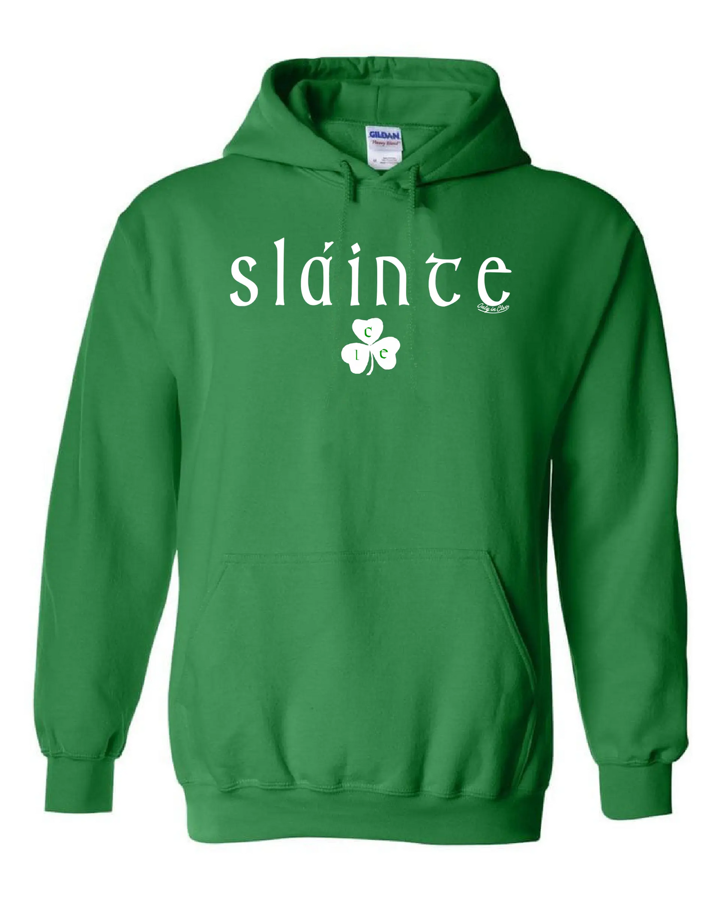 "Slainte Shamrock"" Irish Design on Irish Green - Only in Clev 