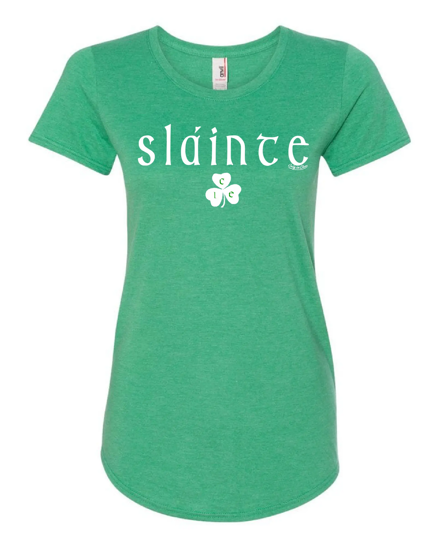"Slainte Shamrock"" Irish Design on Irish Green - Only in Clev 