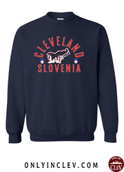 "Cleveland Slovenia" Design on Navy - Only in Clev