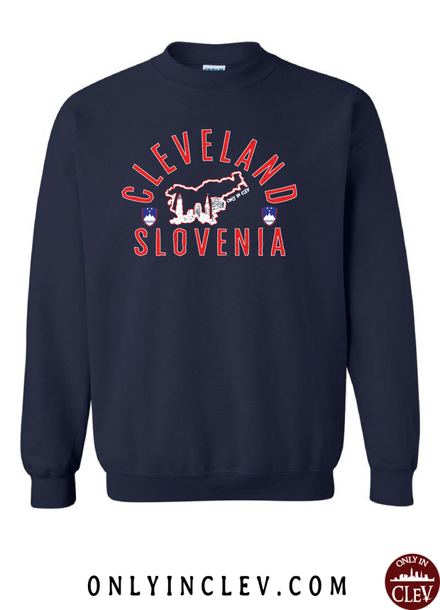 "Cleveland Slovenia" Design on Navy - Only in Clev