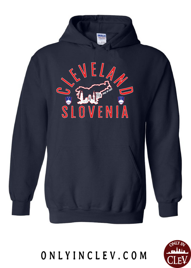 "Cleveland Slovenia" Design on Navy - Only in Clev