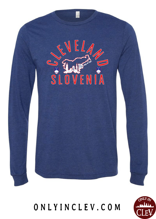 "Cleveland Slovenia" Design on Navy - Only in Clev