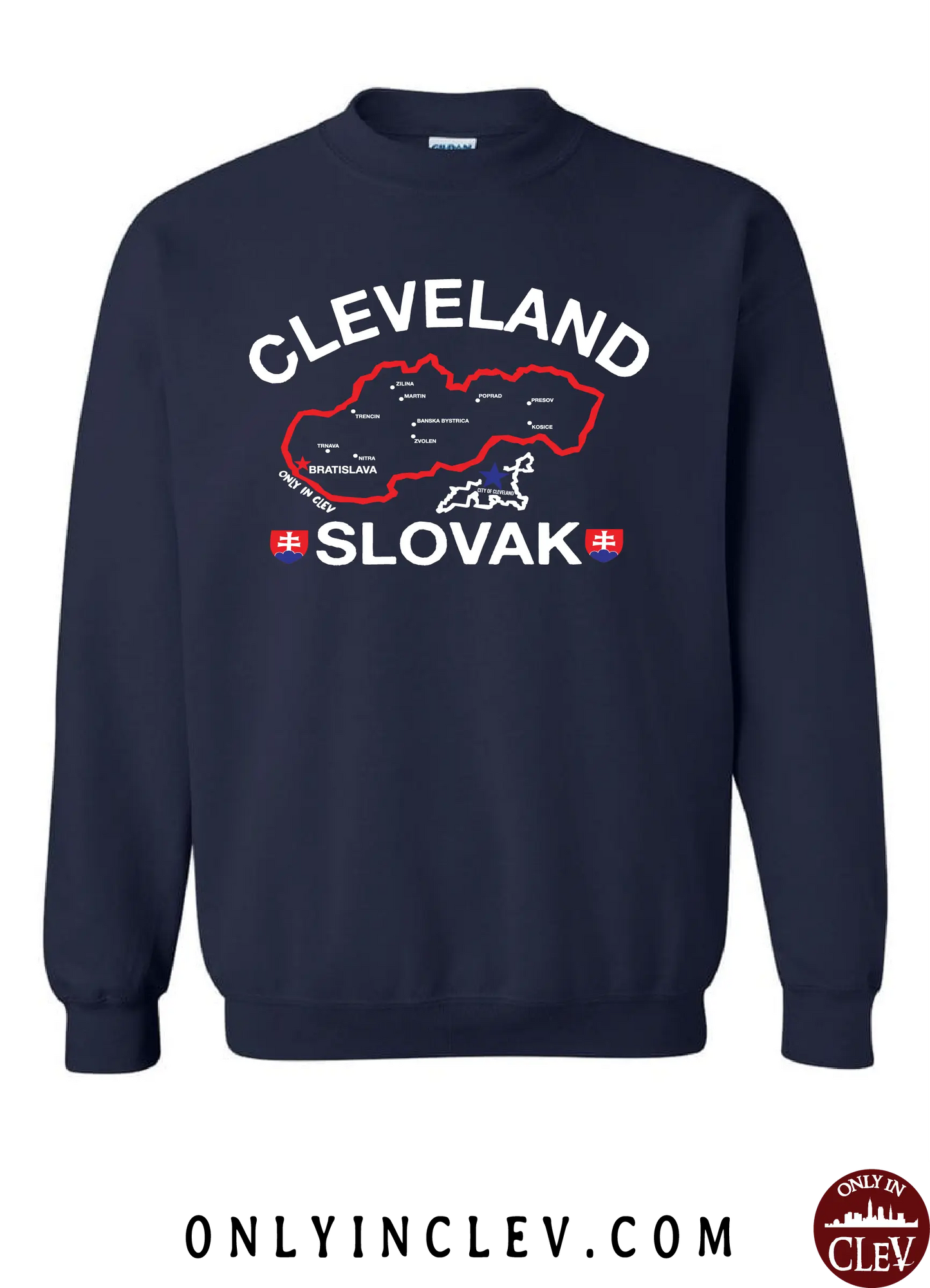 "Cleveland Slovak" Design on Navy - Only in Clev