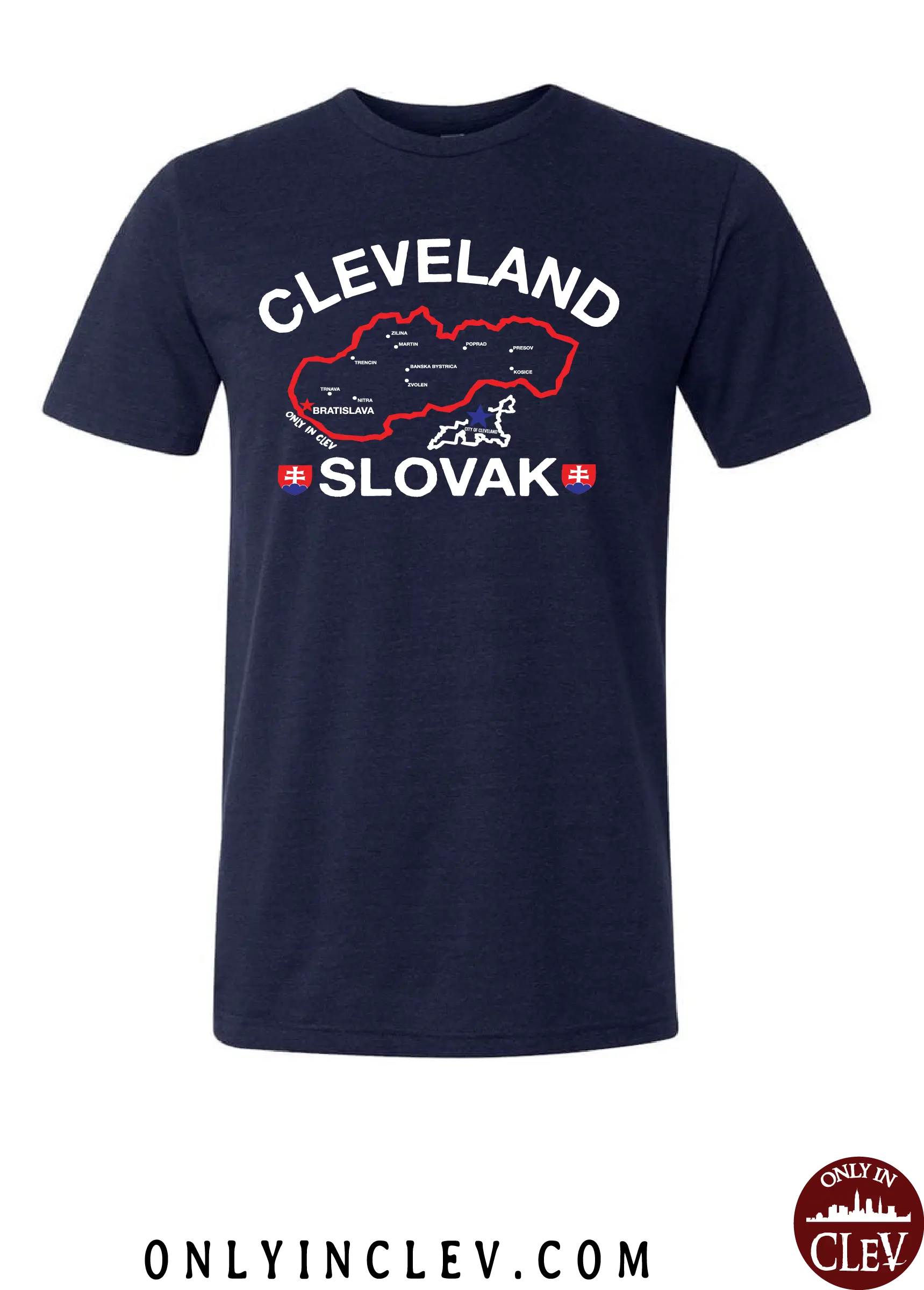 "Cleveland Slovak" Design on Navy - Only in Clev